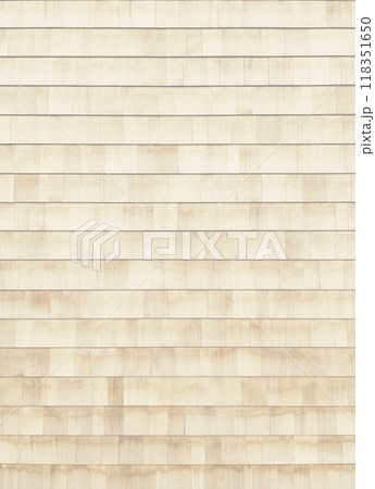 白木色の木目のある鱗張りの木の外壁の縦長の背景画像 白木色の木目のある鱗張りの木の外壁の縦長の背景画像 118351650
