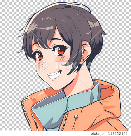 A cheerful woman smiling 118352143