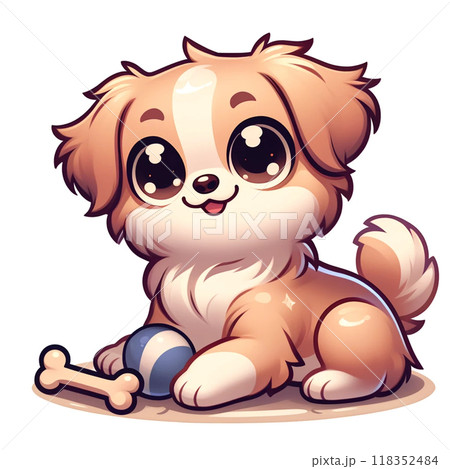 元気いっぱいのかわいいワンちゃん 118352484