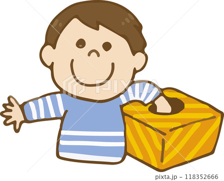 くじをひく子ども くじをひく子ども 118352666