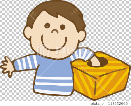 くじをひく子ども くじをひく子ども 118352666