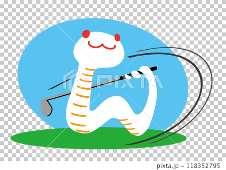 享受高爾夫的蛇 118352795