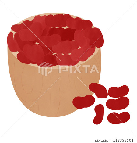 Red beans, hand drawn, transparency illustration. Red beans, hand drawn, transparency illustration. 118353501