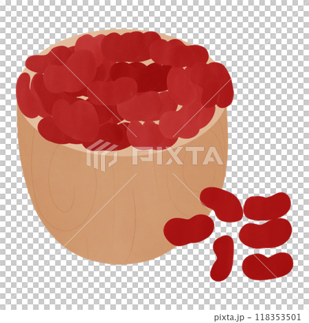 Red beans, hand drawn, transparency illustration. Red beans, hand drawn, transparency illustration. 118353501
