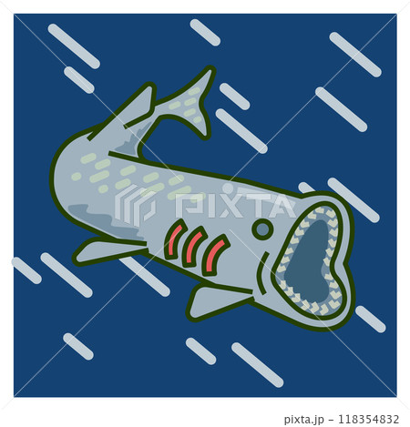 深海に住むラブカのイラスト 深海に住むラブカのイラスト 118354832