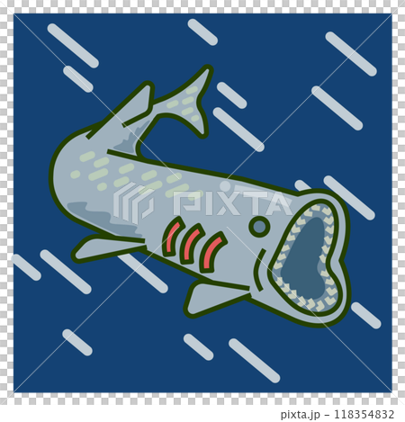 深海に住むラブカのイラスト 深海に住むラブカのイラスト 118354832