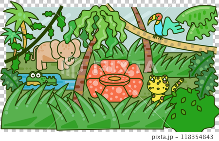 ジャングルに潜む可愛い野生動物たち ジャングルに潜む可愛い野生動物たち 118354843