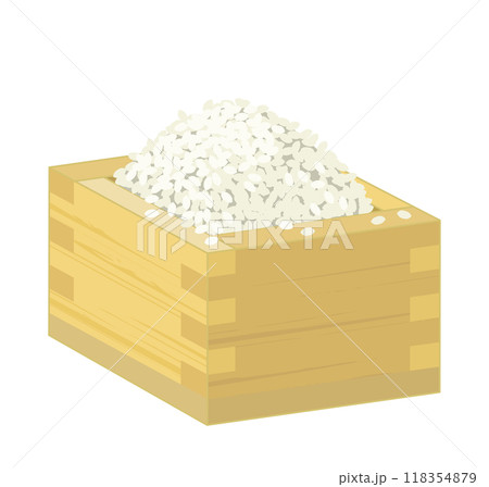 枡に入った米のイラスト 枡に入った米のイラスト 118354879