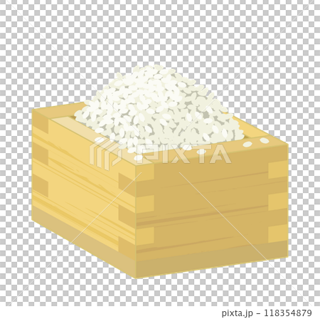 枡に入った米のイラスト 枡に入った米のイラスト 118354879