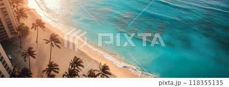 ハワイのワイキキビーチ01 118355135