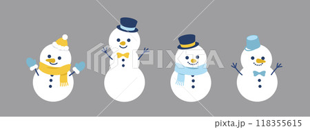 雪だるまのイラスト 118355615