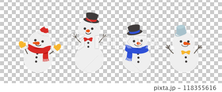 雪人的插圖 118355616
