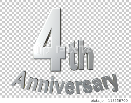 3DCG characters "4th Anniversary" Silver, Silver 118356700