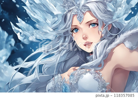 幻想的な雪の女王のアニメ調イラスト 118357085