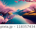 満開の桜 118357434