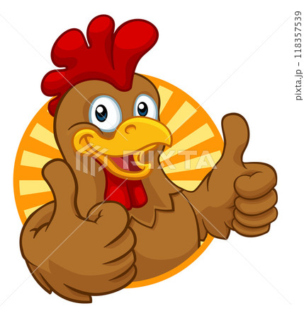 Chicken Cartoon Rooster Cockerel Character 118357539