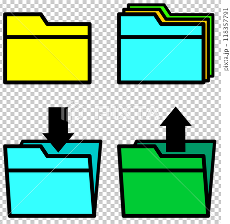 Illustration of icon for downloading and recording data Illustration of icon for downloading and recording data 118357791