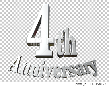 3DCG characters "4th Anniversary" Silver, Silver 118358173