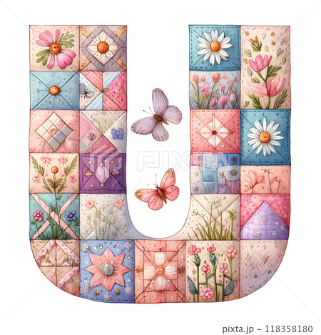 3d letter U 118358180