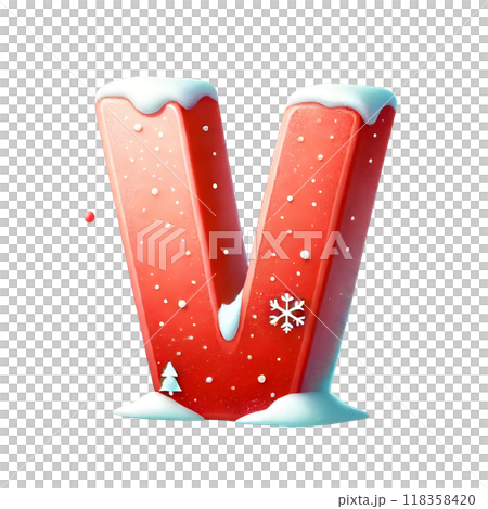 3d red letter V  118358420