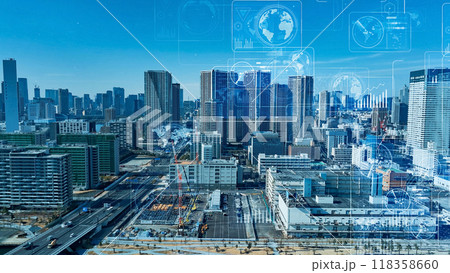 都市とテクノロジー 空撮 都市とテクノロジー 空撮 118358660
