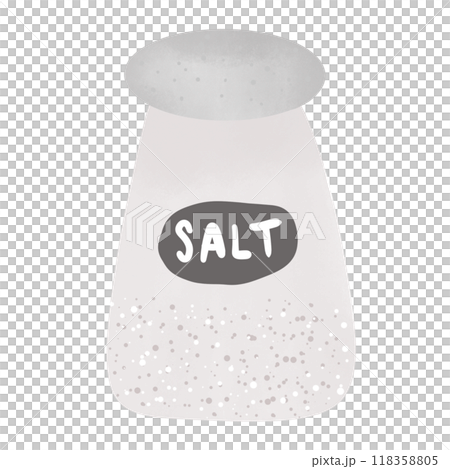 Salt, hand drawn, transparency illustration. 118358805