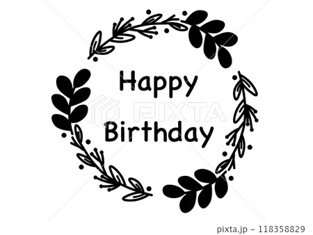 誕生日葉っぱフレーム 118358829