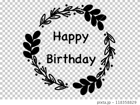 誕生日葉っぱフレーム 118358829