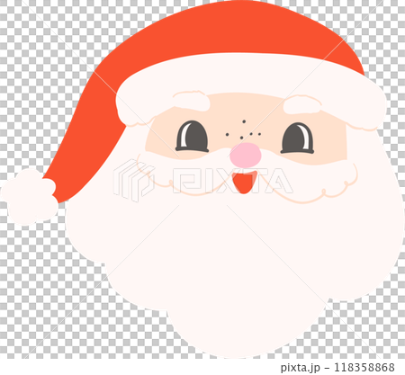 Cute Groovy Retro Santa Christmas Happy Face 118358868