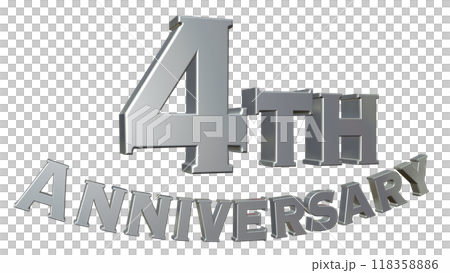 3DCG characters "4th Anniversary" Silver, Silver 118358886