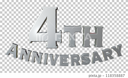 3DCG characters "4th Anniversary" Silver, Silver 118358887