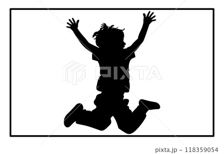 Happy boy silhouette kids or children jumping, child jump logo icon design Happy boy silhouette kids or children jumping, child jump logo icon design 118359054