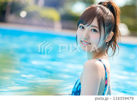 プール　女性 118359479