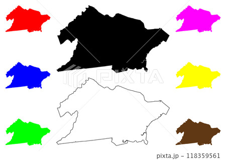 Union County, New Jersey (U.S. county, United States of America, USA, U.S., US) map vector illustration, scribble sketch Union map 118359561