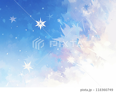 冬の空の背景バナー　AI画像 118360749