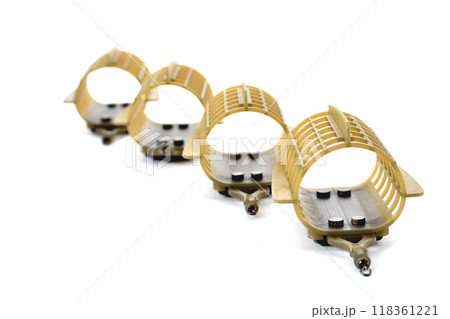 plastic round for fishing on a white background accessories for fishing, isolate, close-up plastic round for fishing on a white background accessories for fishing, isolate, close-up 118361221