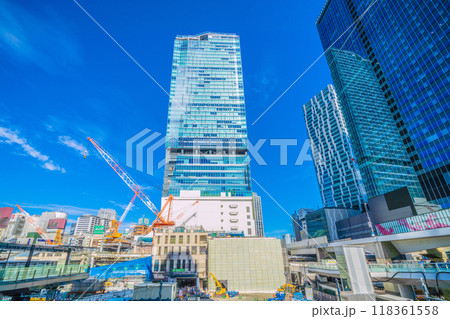 日本の東京都市景観 山手線が…さよなら渋谷駅西口…西口上空施設始動…右奥に六本木ヒルズなど=15日 日本の東京都市景観 山手線が…さよなら渋谷駅西口…西口上空施設始動…右奥に六本木ヒルズなど=15日 118361558