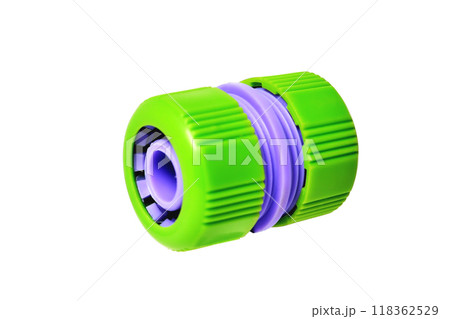 hose connector white background close-up hose connector white background close-up 118362529