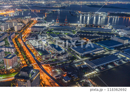 【さきしまコスモタワー展望台】南側の眺望・咲洲の倉庫群 【さきしまコスモタワー展望台】南側の眺望・咲洲の倉庫群 118362692