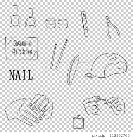 簡單畫線美甲用品 118362766