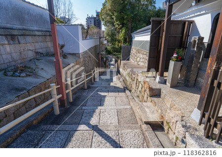 大阪市 天王寺七坂のひとつ口縄坂 大阪市 天王寺七坂のひとつ口縄坂 118362816
