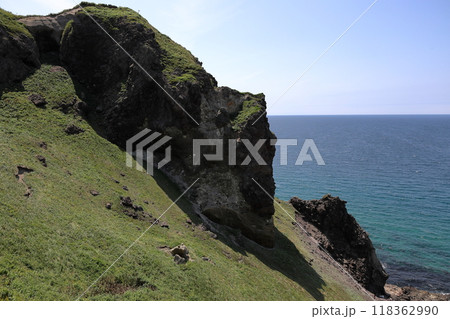 積丹半島ブルーラインと神威岬にて 積丹半島ブルーラインと神威岬にて 118362990