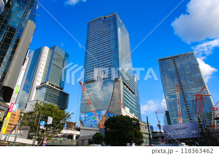 東京都渋谷区 渋谷駅前の高層ビル群 118363462