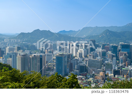 韓国ソウル 南山から眺める都市風景 韓国ソウル 南山から眺める都市風景 118363476