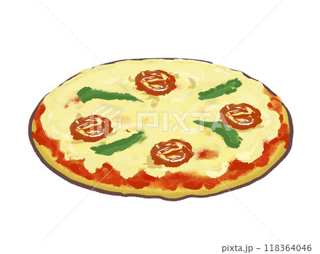 美味しそうなピザのイラスト 美味しそうなピザのイラスト 118364046