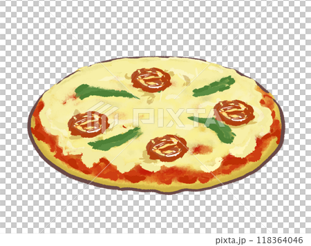 美味しそうなピザのイラスト 美味しそうなピザのイラスト 118364046