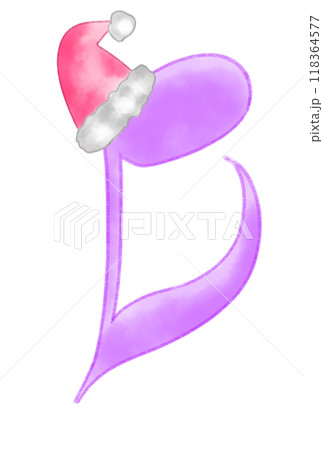 クリスマス柄の音符 118364577