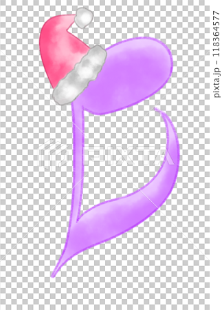 クリスマス柄の音符 118364577