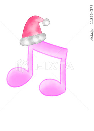 クリスマス柄の音符 118364578