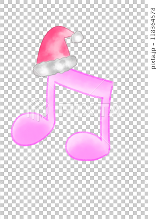 クリスマス柄の音符 118364578